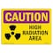 Signmission OSHA CAUTION RADIATION Sign, High Radiation Area, 10in X 7in Rigid Plastic, 7" H, 10" W, Landscape OS-CR-P-710-L-10170 - alternate 1
